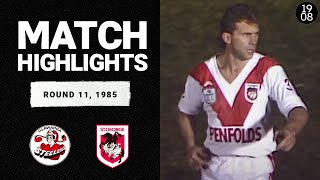 Illawarra Steelers v St George Dragons  Round 11 1985  Classic Match Highlights  NRL [upl. by Laleb]