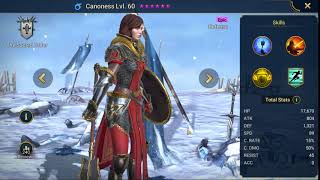 Raid Shadow Legends Hero Showcase Canoness lv 60 [upl. by Brasca]