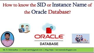 How to know the SID or Instance Name of the Oracle Database  SID  Instance  Oracle Database [upl. by Nalak]