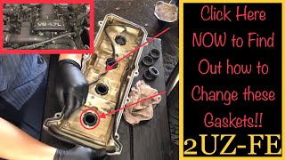 Toyota Lexus Tundra 47 Valve Cover Gasket replacement [upl. by Necyla903]