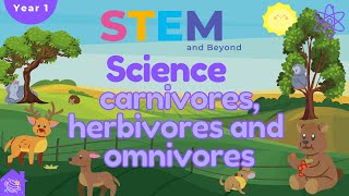 Carnivores Herbivores and Omnivores  KS1 Year 1 Science  Home Learning [upl. by Anayeek464]