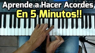 Acordes  Como Tocar El piano  Fácil y Rápido  Para Principiantes [upl. by Ibocaj]