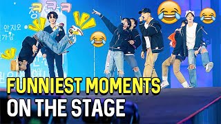 BTS Funniest Moments On The Stage [upl. by Annaj137]