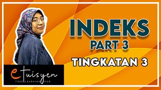 eTuisyen TINGKATAN 3 MATEMATIK Bab 1  Indeks Part 3 [upl. by Kieger]