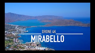 MIRABELLO BAY Drone 4K Κόλπος Μιραμπέλου Crete Greece Ultra HD [upl. by Brear]