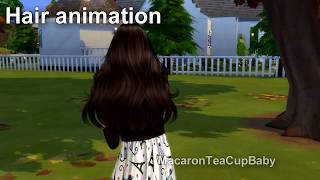 Sims 4 CC HAIR PHYSICS TEST [upl. by Kcirdahc370]