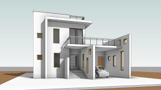 3D house walkthrough with 3d section plan  3d home design shorts [upl. by Adlesirg]