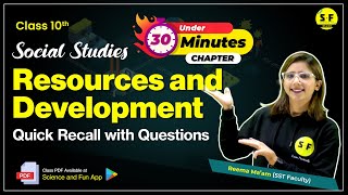 Class 10th SST Resources and Development Quick Revision with Reema Maam [upl. by Ylrebnik364]