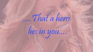 MARIAH CAREY    HERO LYRICS [upl. by Larrie503]