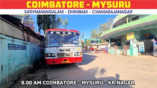 Coimbatore to Mysuru KSRTC Bus Yathra Via Sathyamangalam Tiger Reserve Ghat [upl. by Enairda]