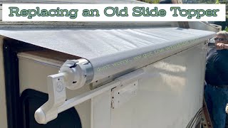 REPLACING an RV Slide Topper on a Slide that Wont Slide [upl. by Nosmirc]