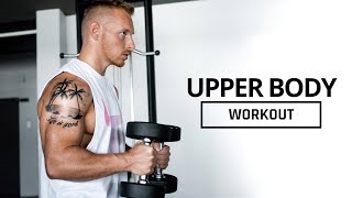 Kurzhantel Workout für den OBERKÖRPER  Trainingsplan für den Muskelaufbau Zuhause mit nur 2 Hanteln [upl. by Milka226]