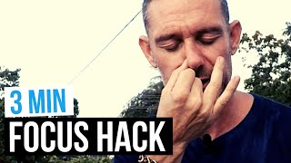 3 Minute instant FOCUS hack Easy BREATHING exercise [upl. by Allerim]