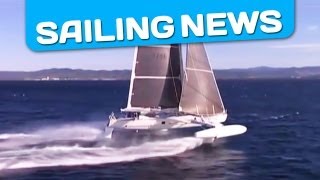 Hydrofoil world speed record 5136 knots by Hydroptere in Hyeres [upl. by Darleen]