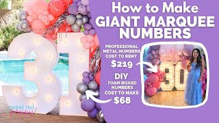 How to Make Giant Marquee Numbers with Foam Boards [upl. by Babita]