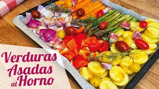 VERDURAS ASADAS AL HORNO 🫑🥕 TIEMPO Y TEMPERATURA para cocción perfecta [upl. by Marquita]