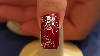 Fingernail motif with glitterpowder and nail art bouillons [upl. by Eyaf145]