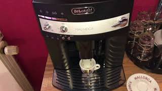 How to make a cup of Espresso out of coffee beans with a Delonghi coffee machine ESAM 3000 Magnifica [upl. by Yesmar119]