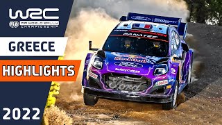 Day 1 Morning Highlights   WRC EKO Acropolis Rally Greece 2022 [upl. by Ahsihat]