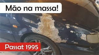 O primeiro dia de um chapeador  lanterneiro Volkswagen Passat 1995 [upl. by Tessil]