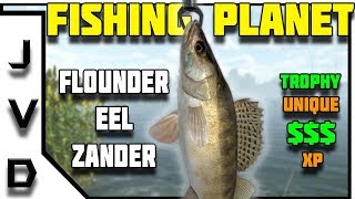 Fishing Planet TIPS  Flounder Eel Zander  Make Money amp XP  GhentTerneuzen Canal  Netherlands [upl. by Stewart]