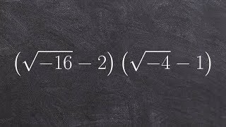 Algebra 2  How to multiply to complex numbers using foil sqrt16  2 sqrt4  1 [upl. by Barmen]