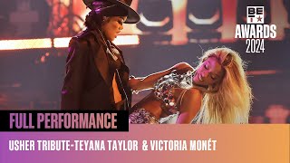 Teyana Taylor amp Victoria Monét Have A quotBad Girlquot Linkup For The Usher Tribute  BET Awards 24 [upl. by Ailina]