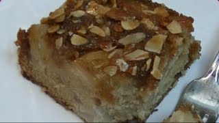 Pear Almond Upside Down Cake Recipe  Noreens Kitchen [upl. by Yesnyl]