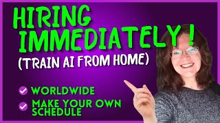 HIRING IMMEDIATELY  Worldwide amp Make your Own Schedule Work From Home Jobs Training AI [upl. by Nileuqaj]