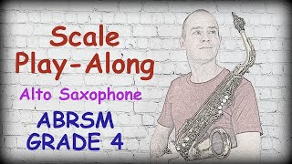 SAXOPHONE SCALES  Grade 4 ABRSM UK Syllabus PreExam Test  201821 Play Along video [upl. by Thurman]