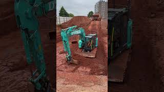 Kobelco SK140 offset boom shorts [upl. by Arteid195]