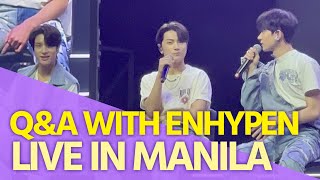 Enhypen answers trivial questions during their fan meeting in Manila [upl. by Oribelle]