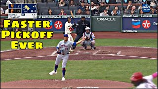 MLB  Surprise Pickoff At 2B [upl. by Longan]