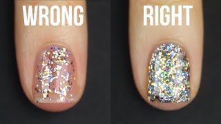 HOW TO APPLY GLITTER NAIL POLISH  KELLI MARISSA [upl. by Barr859]