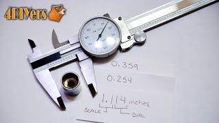 DIY Reading a Dial Vernier Caliper Imperial [upl. by Inalan143]