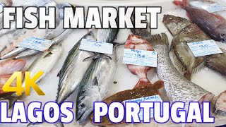 LAGOS FISHMARKET  MERCADO DE PEIXE  ALGARVE  PORTUGAL 2021 4K [upl. by Grannias947]