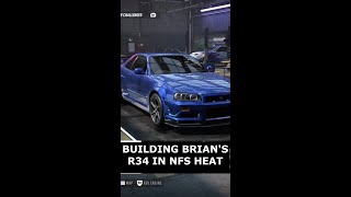 Building Brians Skyline R34 in NFS Heat [upl. by Hsaka986]