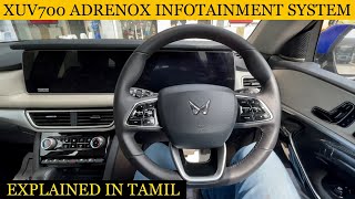 Mahindra XUV700 Infotainment system and Instrument cluster Explained In Tamil Adrenox is 🔥 [upl. by Aribold]