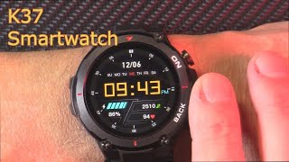 K37 Smartwatch review  The best cheap GPS smartwatch on a budget  DTKTopPick [upl. by Thorma177]