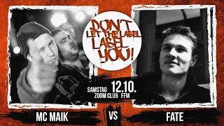 MC Maik vs Fate  DLTLLY RapBattle Frankfurt  2019 [upl. by Noonan]