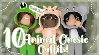 10 CUTE Animal Onesie CodesOutfit Ideas WITH LINKS xCandyc0rex [upl. by Aikel]