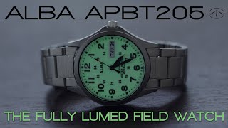 Alba APBT205  The Fully Lumed Field Watch [upl. by Eytteb249]