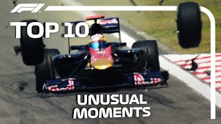 Top 10 Unusual Moments in F1 [upl. by Solberg]