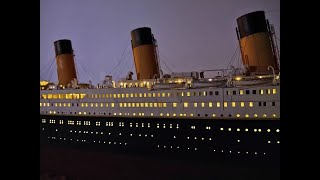 Titanic model in scale 1200 with lighting [upl. by Falito]