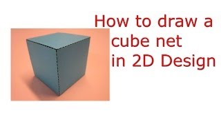 How to make a cube net in 2D Design [upl. by Eileek]