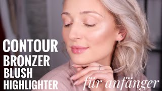 Contour Bronzer Blush und Highlighter für Anfänger  OlesjasWelt [upl. by Rramaj921]