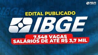 Saiu Edital Concurso IBGE 2023  7548 vagas para Temporários [upl. by Balfore]