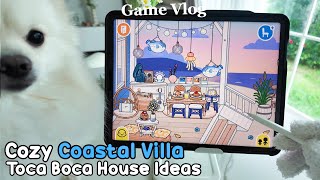 Cozy Coastal Villa in Toca Boca House Ideas 🏠🏝️🌊 Play Toca Boca With My Dog  Toca Life World [upl. by Arvell]