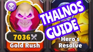 Thalnos PVP Guide to 7K Heros Resolve Gold Rush Warcraft Rumble [upl. by Fletch]