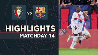 Resumen de CA Osasuna vs FC Barcelona 12 [upl. by Gaither]